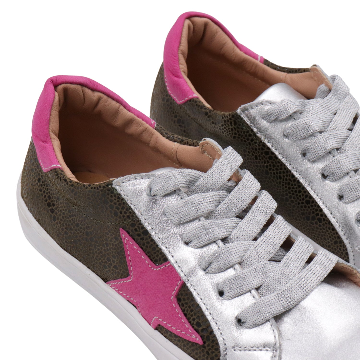 Olie silver pink star