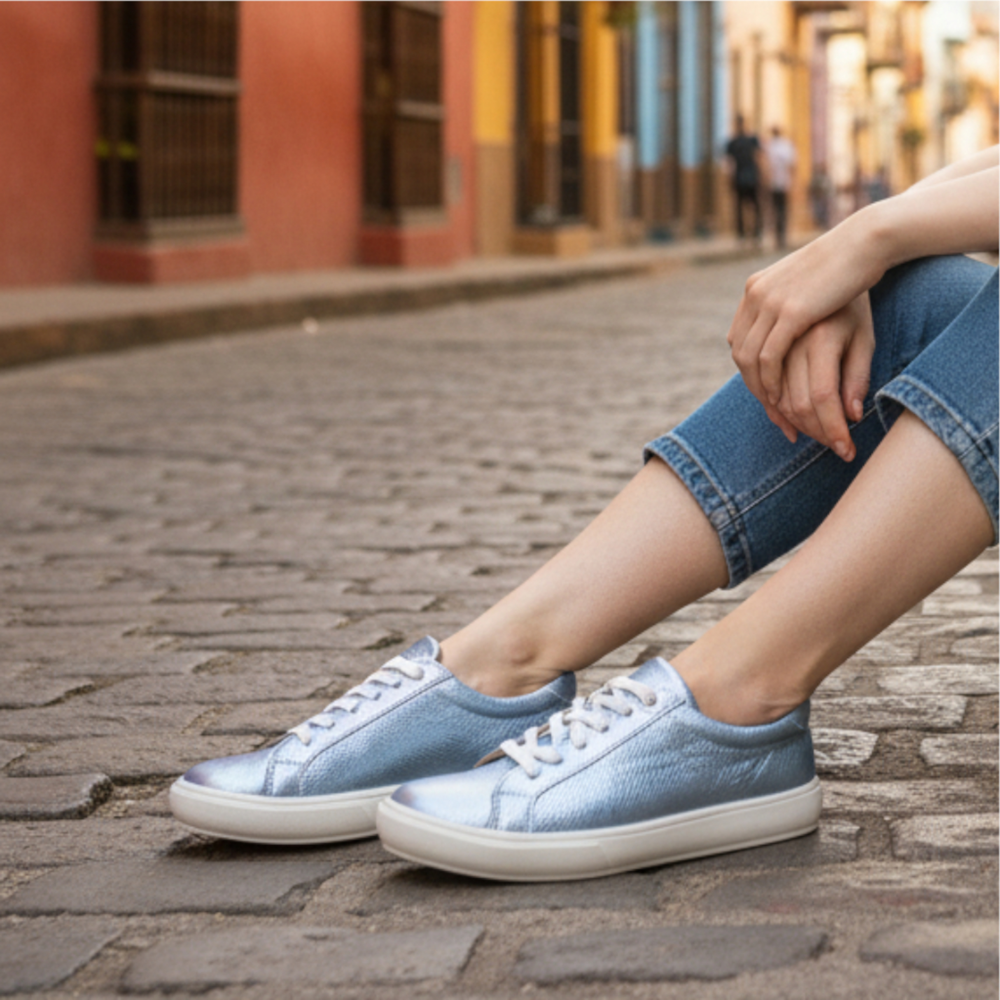 Olie sky blue